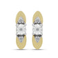 Goldplattierte Silberohrringe mit weißem Diamant