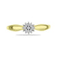 Goldplattierter Silberring mit weißem Diamant