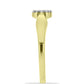 Goldplattierter Silberring mit weißem Diamant