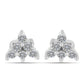 Silberohrringe mit weißem Diamant