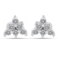 Silberohrringe mit weißem Diamant