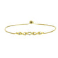 Goldplattiertes Silberarmband mit weißem Diamant