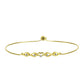 Goldplattiertes Silberarmband mit weißem Diamant