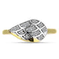 Goldplattierter Silberring mit weißem Diamant