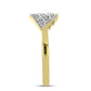 Goldplattierter Silberring mit weißem Diamant