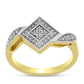 Goldplattierter Silberring mit weißem Diamant