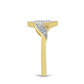 Goldplattierter Silberring mit weißem Diamant