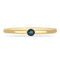 Goldplattierter Silberring mit blauem Diamant