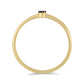 Goldplattierter Silberring mit blauem Diamant
