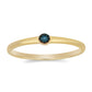 Goldplattierter Silberring mit blauem Diamant