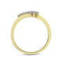 Goldplattierter Silberring mit weißem Diamant