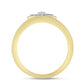 Goldplattierter Silberring mit weißem Diamant