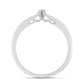 Silberring mit weißem Diamant