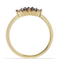 Goldplattierter Silberring mit blauem Diamant