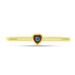 Goldplattierter Silberring mit blauem Diamant