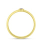 Goldplattierter Silberring mit blauem Diamant