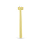 Goldplattierter Silberring mit blauem Diamant