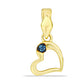 Goldplattierter Silberanhänger mit blauem Diamant