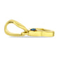 Goldplattierter Silberanhänger mit blauem Diamant