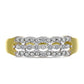 Goldplattierter Silberring mit weißem Diamant