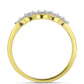 Goldplattierter Silberring mit weißem Diamant