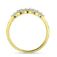 Goldplattierter Silberring mit weißem Diamant