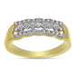 Goldplattierter Silberring mit weißem Diamant