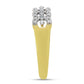 Goldplattierter Silberring mit weißem Diamant