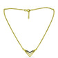 Goldplattierte Silberhalskette mit blauem Diamant