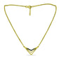 Goldplattierte Silberhalskette mit blauem Diamant