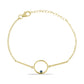 Goldplattiertes Silberarmband mit blauem Diamant