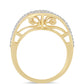 Goldplattierter Silberring mit weißem Diamant und weißem Zirkon