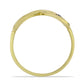 Goldplattierter Silberring mit blauem Diamant