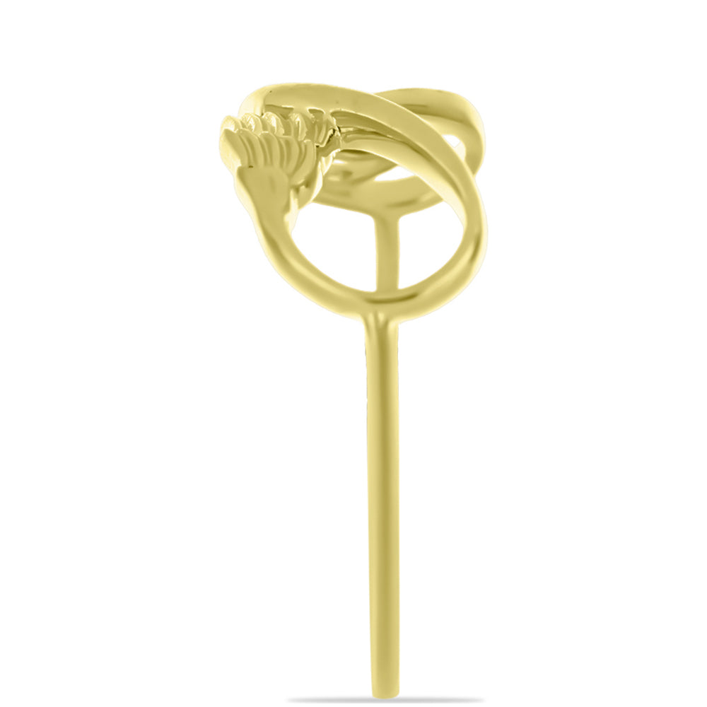 Goldplattierter Silberring mit blauem Diamant 8 