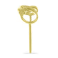 Goldplattierter Silberring mit blauem Diamant