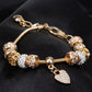 Armband aus goldplattiertesr Legierung mit weißem Emporia® Kristall