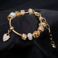 Armband aus goldplattiertesr Legierung mit weißem Emporia® Kristall