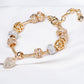 Armband aus goldplattiertesr Legierung mit weißem Emporia® Kristall