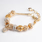 Armband aus goldplattiertesr Legierung mit weißem Emporia® Kristall