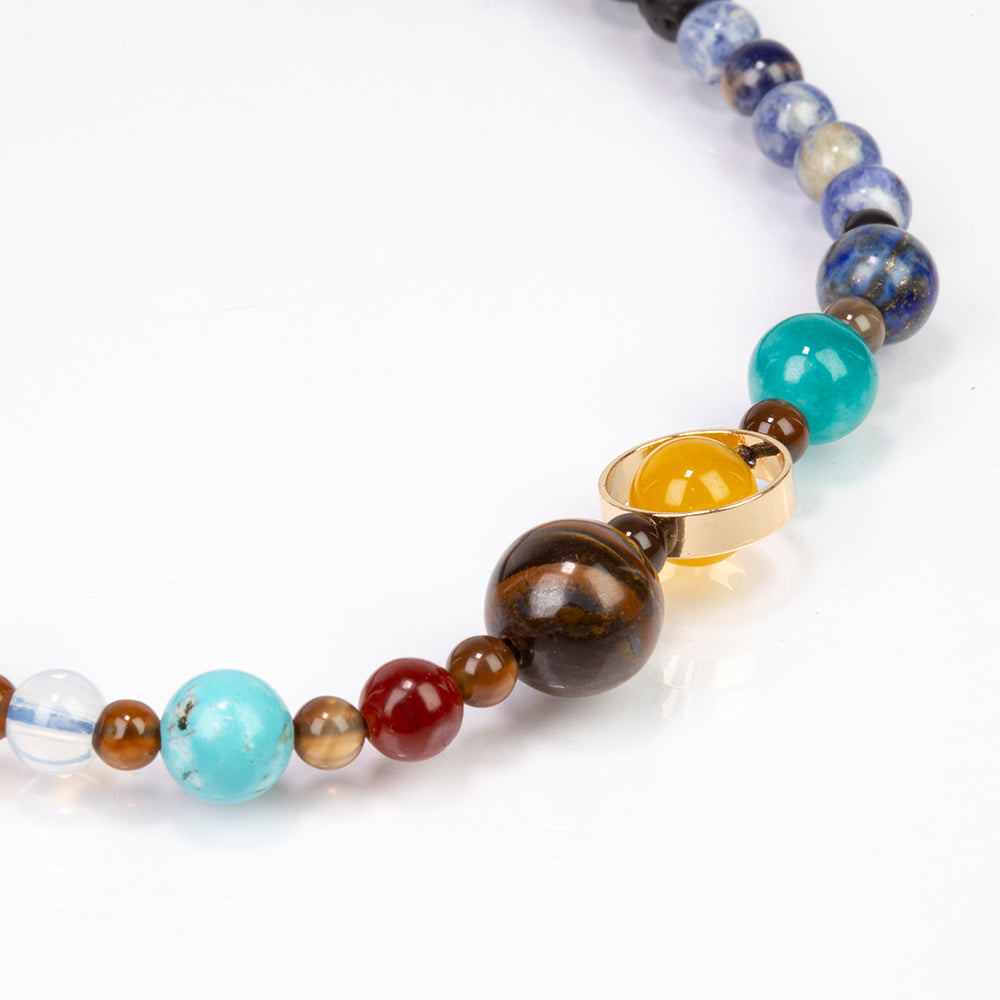 Nugget Halskette mit Lapislazuli und Tigerauge 6 