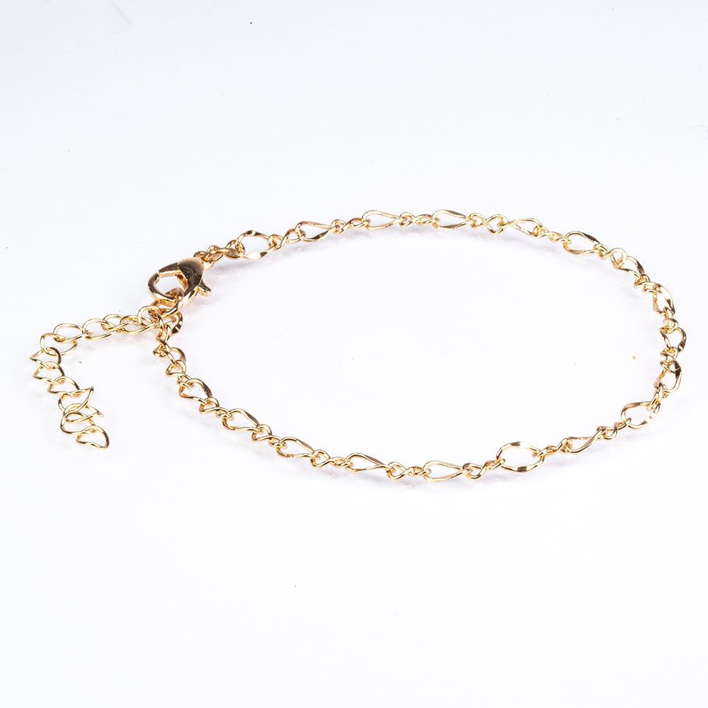 Schmuckgarnitur aus aus goldplattierter Legierung mit Glasperle und weißem Emporia® Kristall 7 