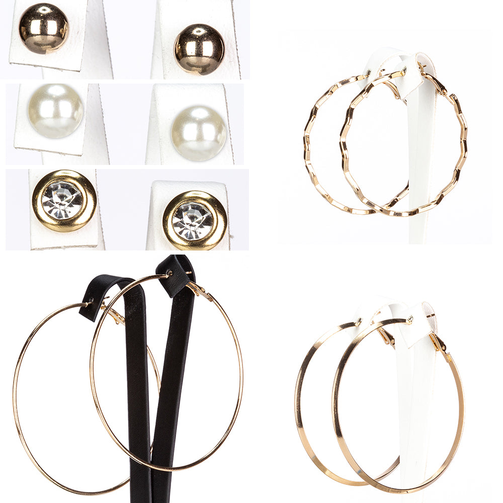 Schmuckgarnitur aus aus goldplattierter Legierung mit Glasperle und weißem Emporia® Kristall 1 