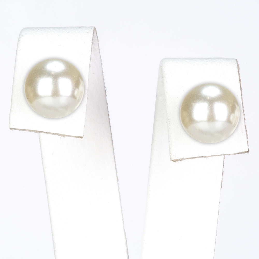 Schmuckgarnitur aus aus goldplattierter Legierung mit Glasperle und weißem Emporia® Kristall 8 