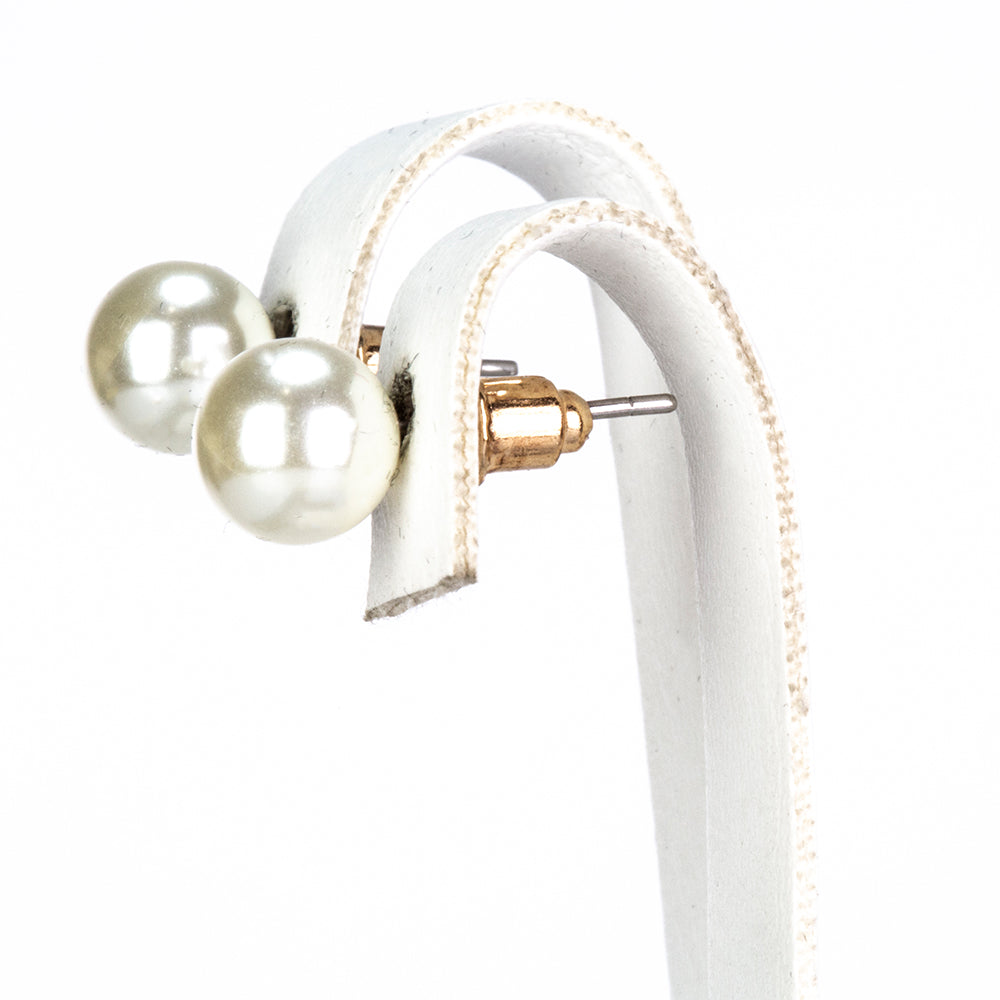 Schmuckgarnitur aus aus goldplattierter Legierung mit Glasperle und weißem Emporia® Kristall 9 