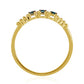 Goldplattierter Silberring mit blauem Diamant