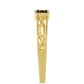 Goldplattierter Silberring mit blauem Diamant