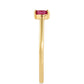 Goldplattierter Silberring mit Thai Rubin