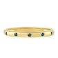 Goldplattierter Silberring mit blauem Diamant