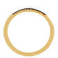 Goldplattierter Silberring mit blauem Diamant