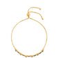 Goldplattiertes Silberarmband mit blauem Diamant